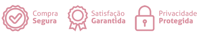 selos de certificação de de compra segura, satisfação garantida e privacidade protegida.